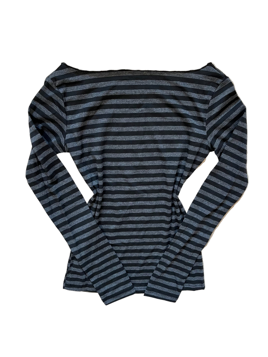 Ariana's striped off shoulder long sleeve