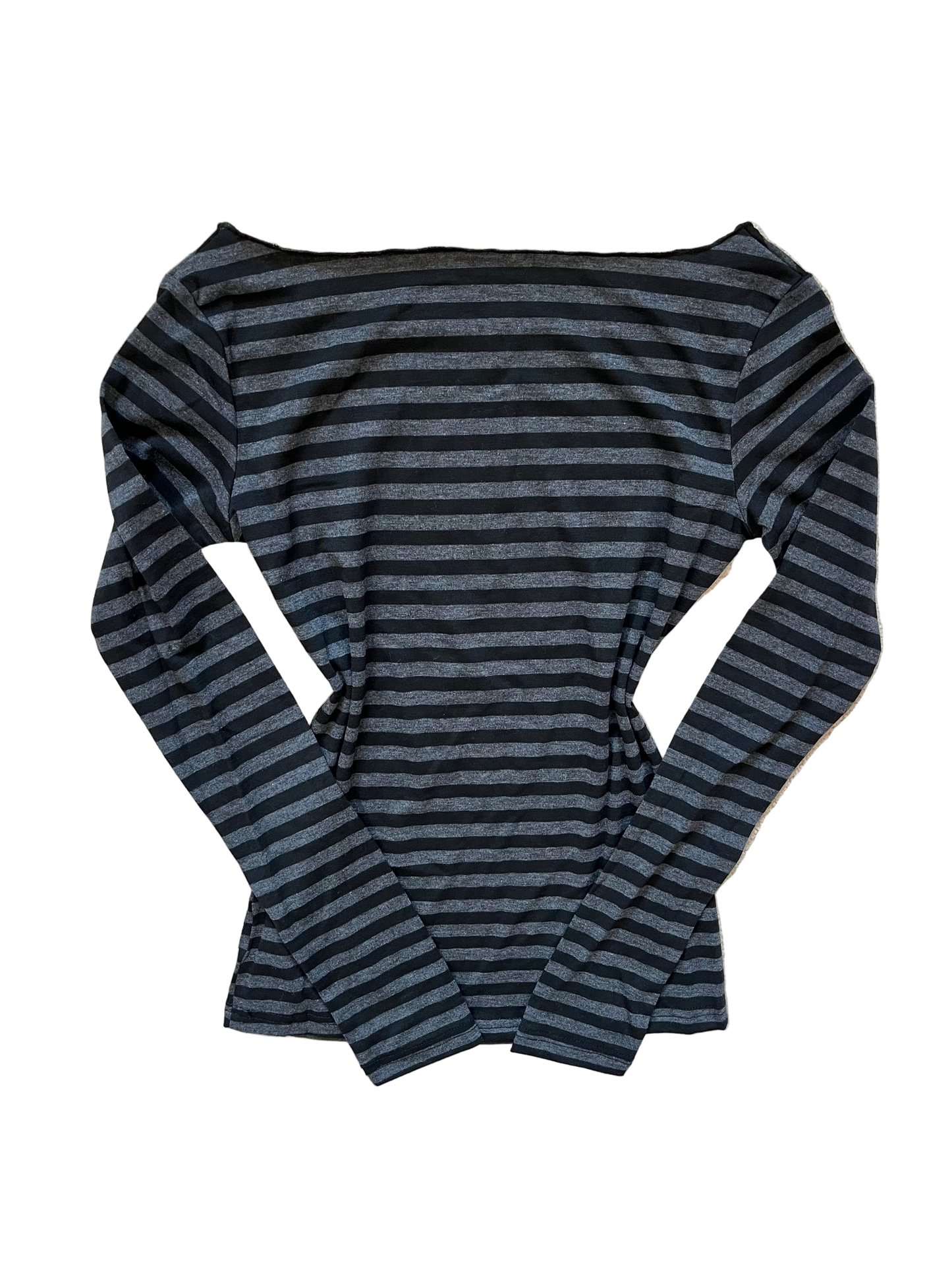 Ariana's striped off shoulder long sleeve