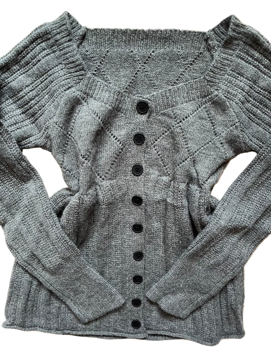 Esme's grey babydoll jumper