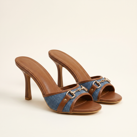 Adelaide Kitten Heels - Blue
