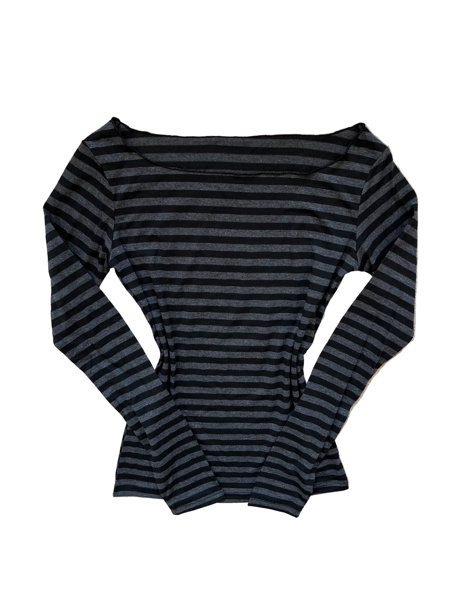 Ariana's striped off shoulder long sleeve