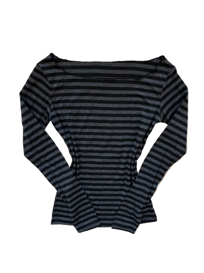 Ariana's striped off shoulder long sleeve