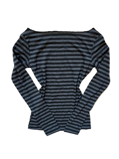 Ariana's striped off shoulder long sleeve
