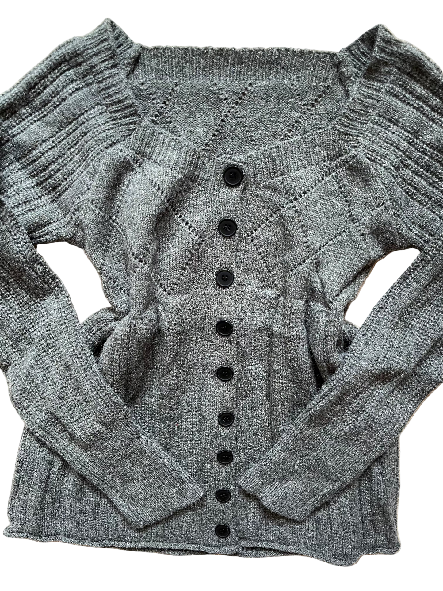 Esme's grey babydoll jumper