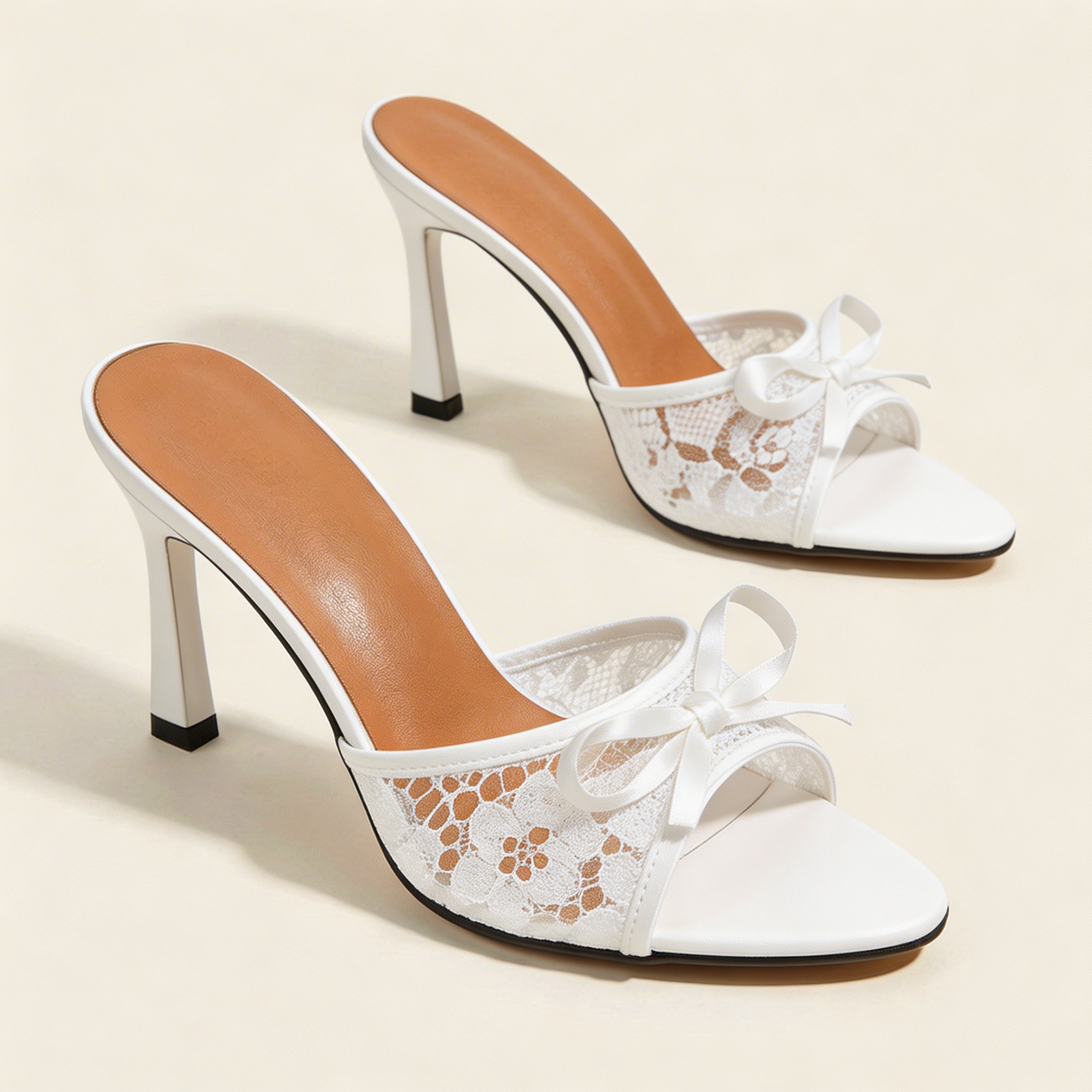 Coco's Kitten Heels - White