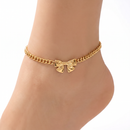 Golden Bow Anklet