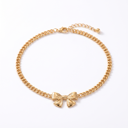 Golden Bow Anklet