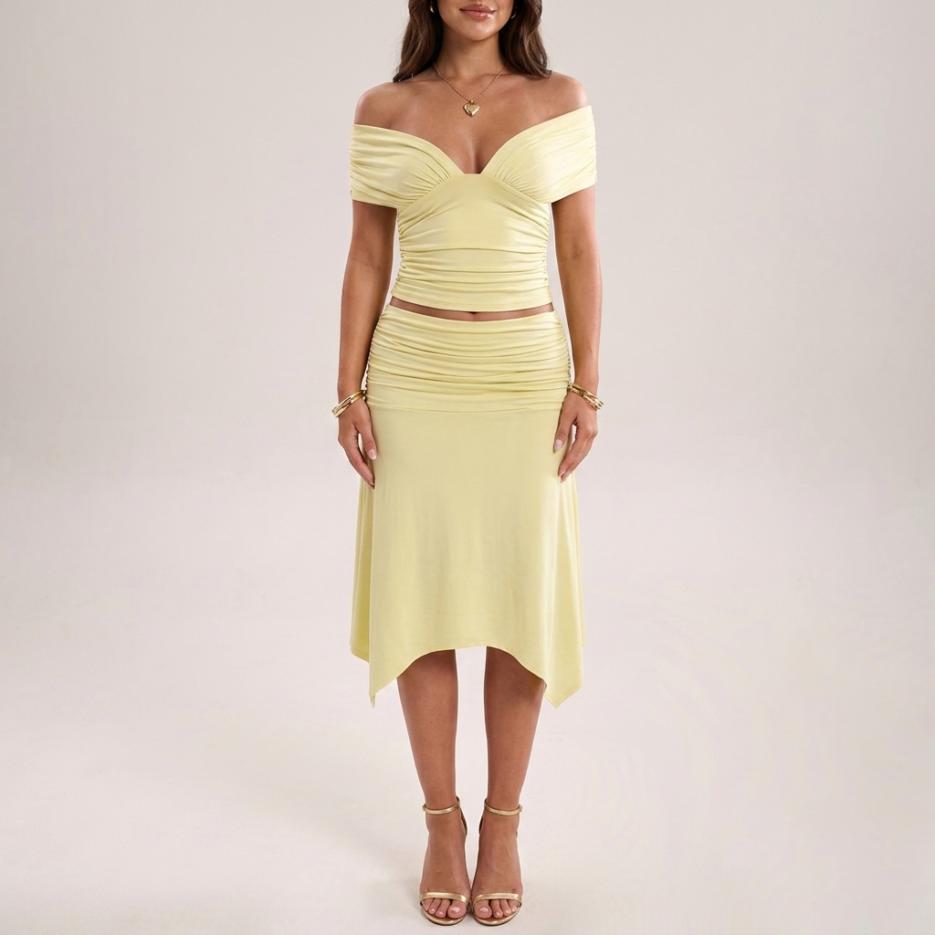 Sunkissed Ruched Two Piece Set